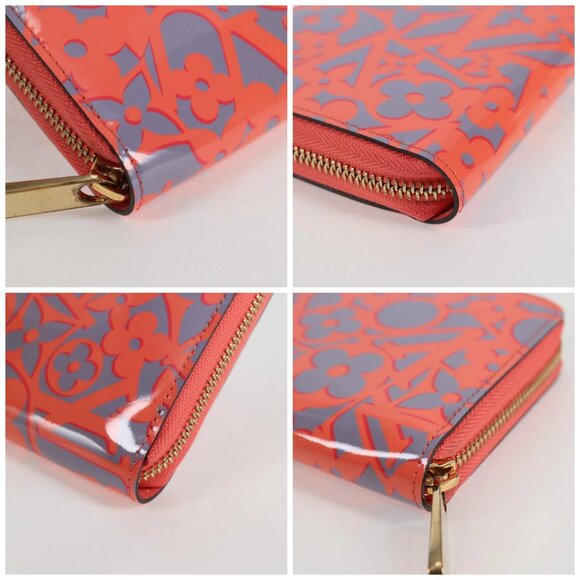 LOUIS VUITTON Sweet Monogram Zippy Wallet Long Wallet Orange M90124 Auth 138929V - Picture 14 of 16